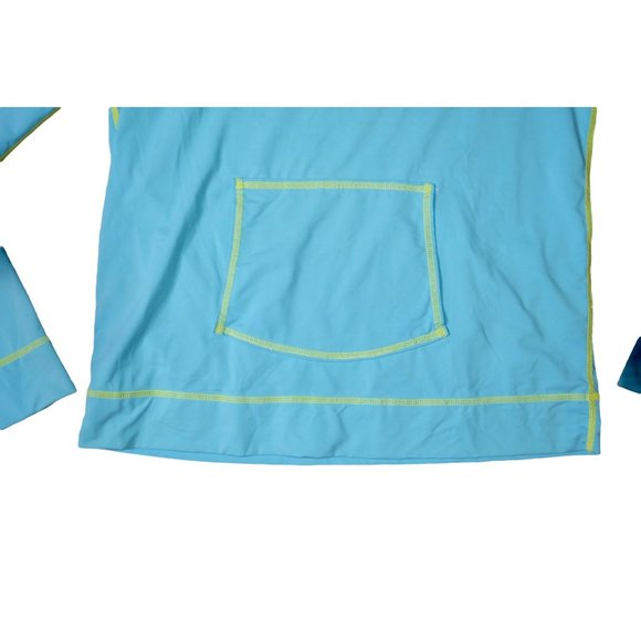 Athleta RashGuard Summer Shade Long Sleeve 826057 Blue Green Size Medium - Picture 7 of 8